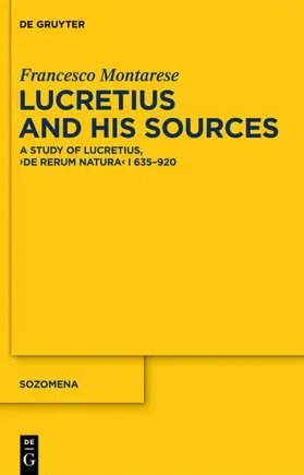 Montarese |  Lucretius and His Sources | eBook | Sack Fachmedien