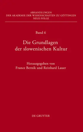 Bernik / Lauer |  Die Grundlagen der slowenischen Kultur | eBook | Sack Fachmedien