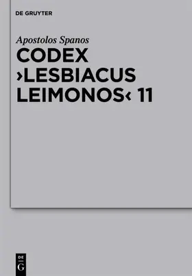 Spanos |  Codex Lesbiacus Leimonos 11 | eBook | Sack Fachmedien