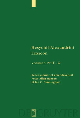 Latte / Alexandrinus / Hansen |  [Tau – Omega] | eBook | Sack Fachmedien