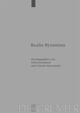 Mavromatis / Kotzabassi |  Realia Byzantina | Buch |  Sack Fachmedien