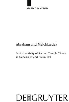 Granerød |  Abraham and Melchizedek | Buch |  Sack Fachmedien