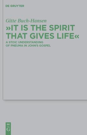 Buch-Hansen |  "It is the Spirit that Gives Life" | Buch |  Sack Fachmedien