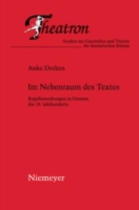 Detken |  Im Nebenraum des Textes | eBook | Sack Fachmedien