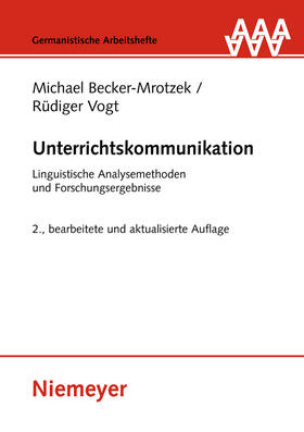 Vogt / Becker-Mrotzek |  Unterrichtskommunikation | Buch |  Sack Fachmedien