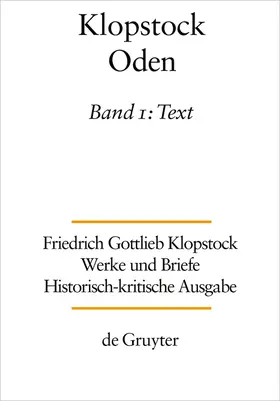 Klopstock / Gronemeyer / Hurlebusch |  Text | Buch |  Sack Fachmedien