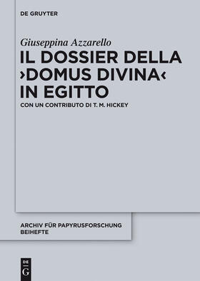 Azzarello |  Il dossier della "domus divina" in Egitto | Buch |  Sack Fachmedien