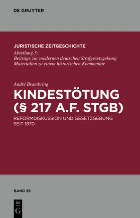 Brambring |  Kindestötung (§ 217 a.F. StGB) | eBook | Sack Fachmedien