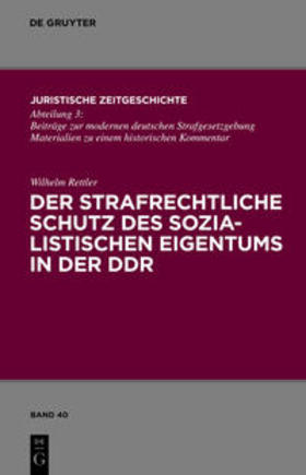 Rettler | Der strafrechtliche Schutz des sozialistischen Eigentums in der DDR | Buch | 978-3-11-024855-5 | sack.de