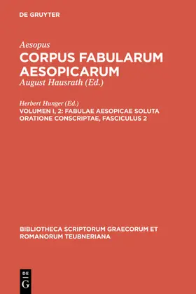 Aesopus / Hunger |  Fabulae Aesopicae soluta oratione conscriptae | eBook | Sack Fachmedien