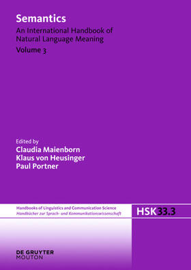 Maienborn / Heusinger / Portner |  Semantics. Volume 3 | eBook | Sack Fachmedien