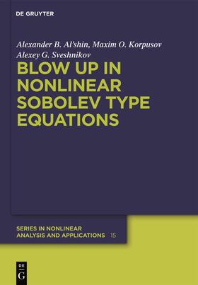 Al'shin / Sveshnikov / Korpusov |  Blow-up in Nonlinear Sobolev Type Equations | Buch |  Sack Fachmedien