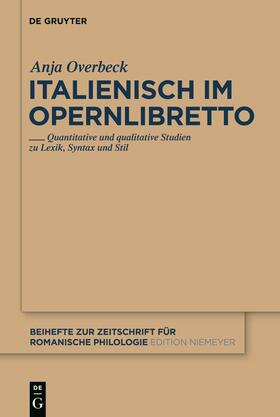 Overbeck |  Italienisch im Opernlibretto | Buch |  Sack Fachmedien