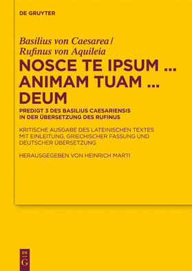 Caesarea / Aquileia / Marti |  Nosce te ipsum ... animam tuam ... Deum | Buch |  Sack Fachmedien