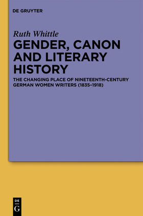 Whittle |  Gender, Canon and Literary History | Buch |  Sack Fachmedien