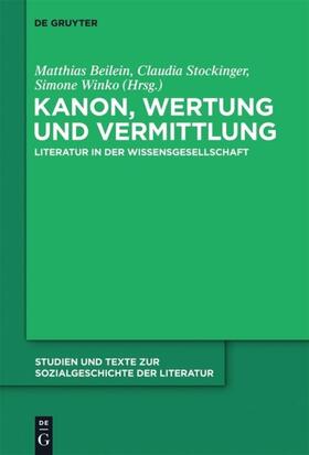 Beilein / Winko / Stockinger |  Kanon, Wertung und Vermittlung | Buch |  Sack Fachmedien