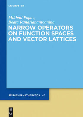 Randrianantoanina / Popov |  Narrow Operators on Function Spaces and Vector Lattices | Buch |  Sack Fachmedien