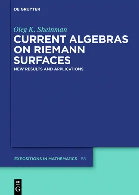 Sheinman |  Current Algebras on Riemann Surfaces | eBook | Sack Fachmedien