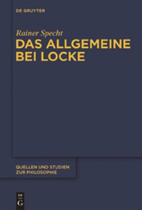 Specht |  Das Allgemeine bei Locke | Buch |  Sack Fachmedien