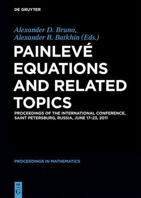 Bruno / Batkhin |  Painlevé Equations and Related Topics | eBook | Sack Fachmedien