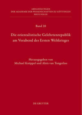 Knüppel / Tongerloo |  Die orientalistische Gelehrtenrepublik am Vorabend | Buch |  Sack Fachmedien