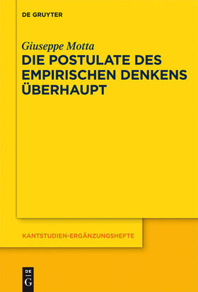 Motta |  Die Postulate des empirischen Denkens überhaupt | Buch |  Sack Fachmedien