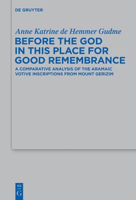 Hemmer Gudme |  Before the God in this Place for Good Remembrance | Buch |  Sack Fachmedien