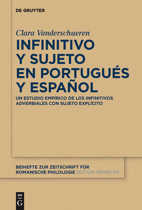 Vanderschueren |  Infinitivo y sujeto en portugués y español | Buch |  Sack Fachmedien