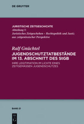 Gnüchtel |  Jugendschutztatbestände im 13. Abschnitt des StGB | Buch |  Sack Fachmedien