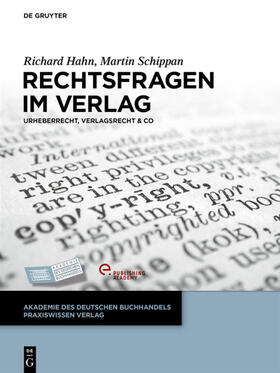 Schippan / Hahn |  Rechtsfragen im Verlag | Buch |  Sack Fachmedien