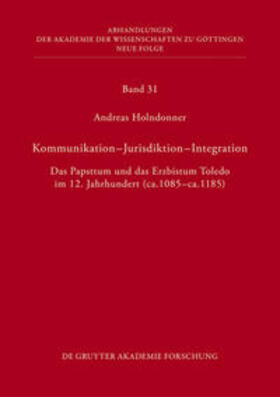 Holndonner |  Holndonner, A: Kommunikation - Jurisdiktion - Integration | Buch |  Sack Fachmedien
