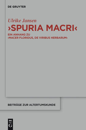 Jansen |  "Spuria Macri" | Buch |  Sack Fachmedien