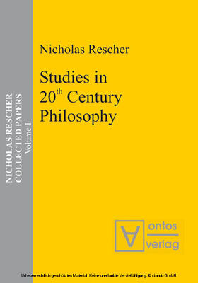 Rescher |  Studies in 20th Century Philosophy | eBook | Sack Fachmedien