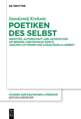 Kreknin |  Poetiken des Selbst | Buch |  Sack Fachmedien