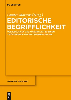 Martens |  Editorische Begrifflichkeit | Buch |  Sack Fachmedien