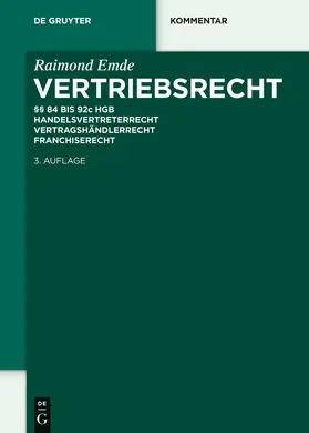 Emde |  Vertriebsrecht | Buch |  Sack Fachmedien