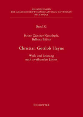 Bäbler / Nesselrath |  Christian Gottlob Heyne | Buch |  Sack Fachmedien