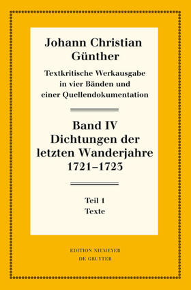 Bölhoff |  Dichtungen der letzten Wanderjahre 1721-1723 | eBook | Sack Fachmedien