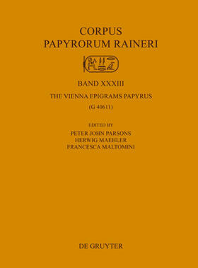 Parsons / Maehler / Maltomini |  Vienna Epigrams Papyrus | Buch |  Sack Fachmedien