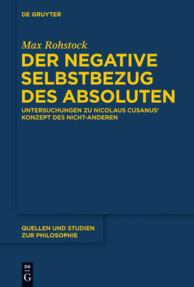 Rohstock |  Der negative Selbstbezug des Absoluten | Buch |  Sack Fachmedien