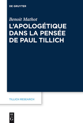 Mathot |  L¿apologétique dans la pensée de Paul Tillich | Buch |  Sack Fachmedien