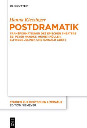 Klessinger |  Postdramatik | eBook | Sack Fachmedien