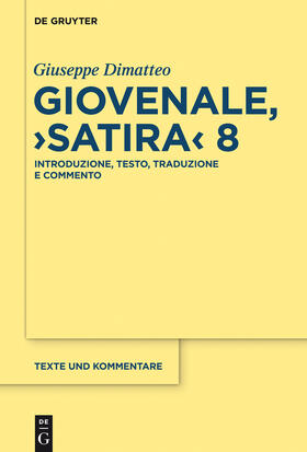 Dimatteo |  Giovenale, "Satira" 8 | Buch |  Sack Fachmedien