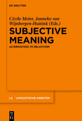 van Wijnbergen-Huitink / Meier |  Subjective Meaning | Buch |  Sack Fachmedien