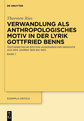 Ries |  Verwandlung als anthropologisches Motiv in der Lyrik Gottfried Benns | eBook | Sack Fachmedien