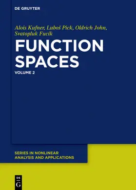 Pick / Musil / Kufner |  Function Spaces, 2 | eBook | Sack Fachmedien