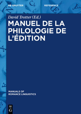 Trotter |  Manuel de la philologie de l’édition | eBook | Sack Fachmedien