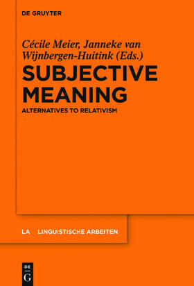 Meier / van Wijnbergen-Huitink |  Subjective Meaning | eBook | Sack Fachmedien