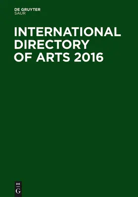  International Directory of Arts 2016 | eBook | Sack Fachmedien