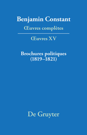 Kloocke / Delbouille |  Brochures politiques (1819¿1821) | Buch |  Sack Fachmedien